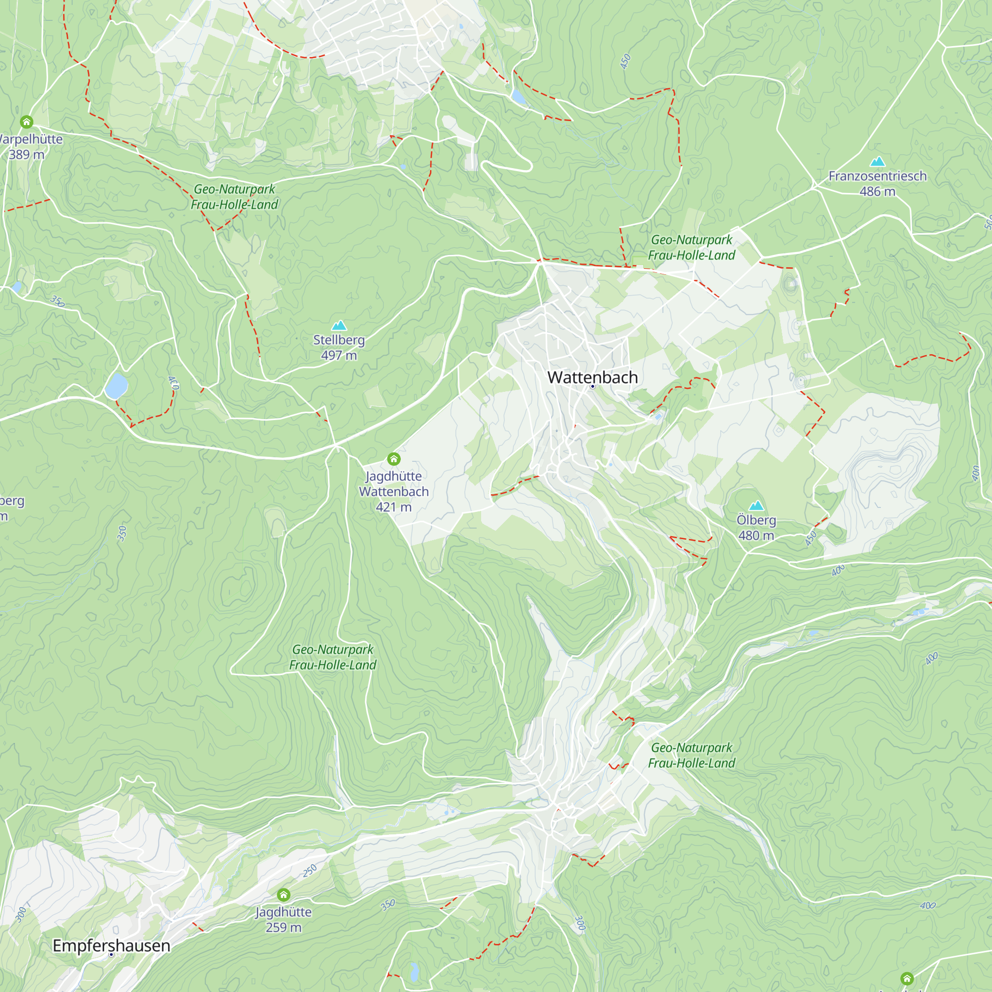 Grillhütte Wattenbach map