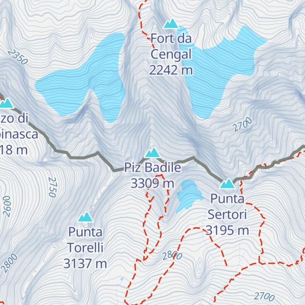 Map of Piz Badile