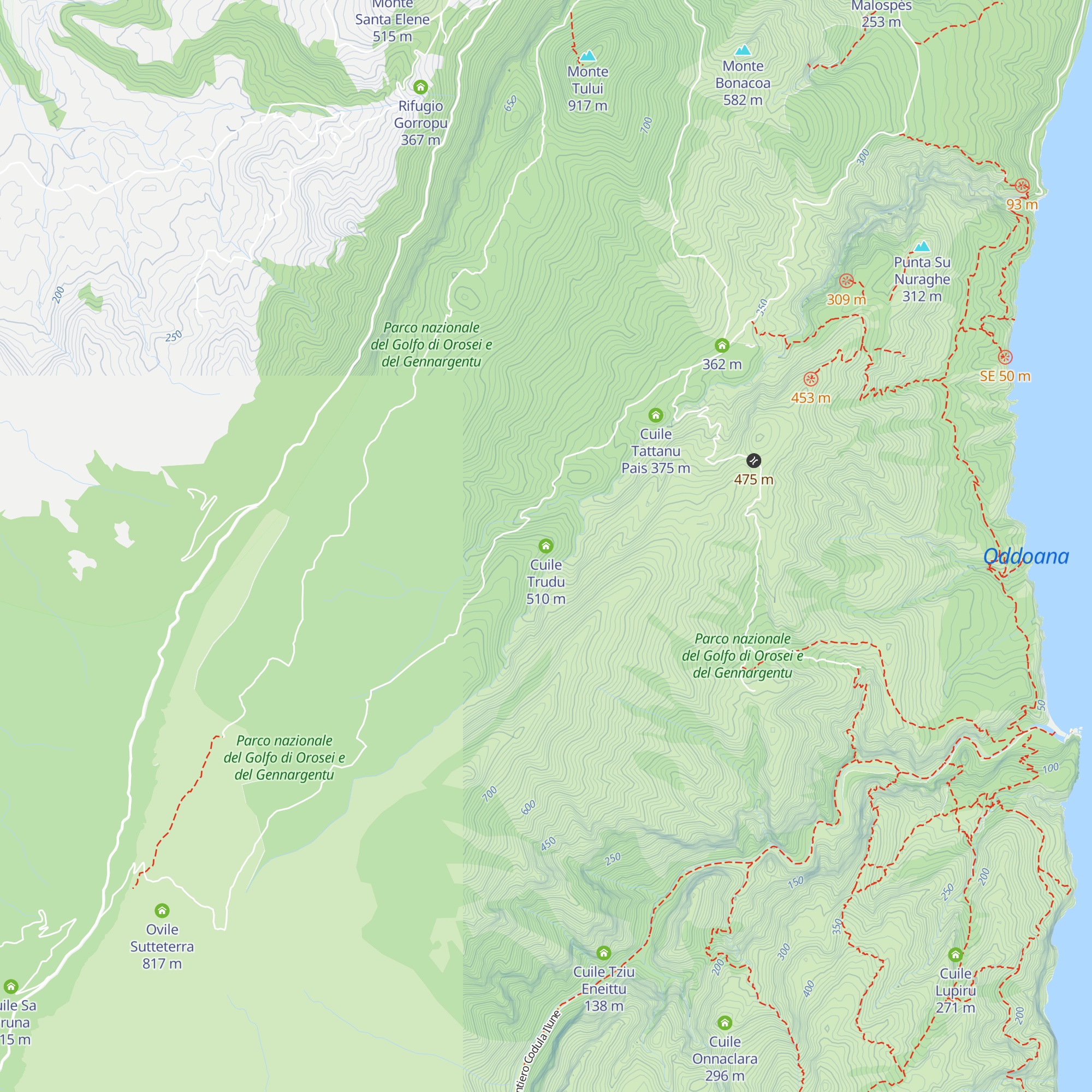 Cuile Trudu map