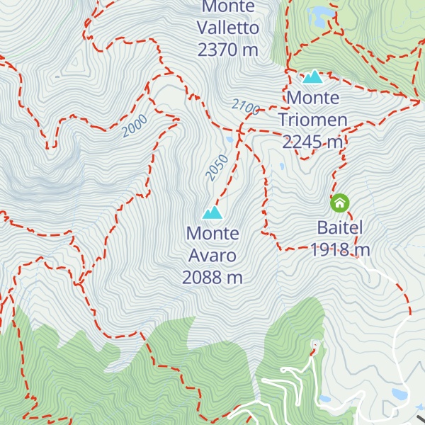 Map of Monte Avaro