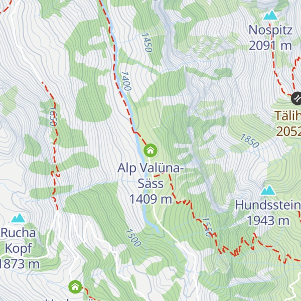 Map of Alp Valüna-Säss