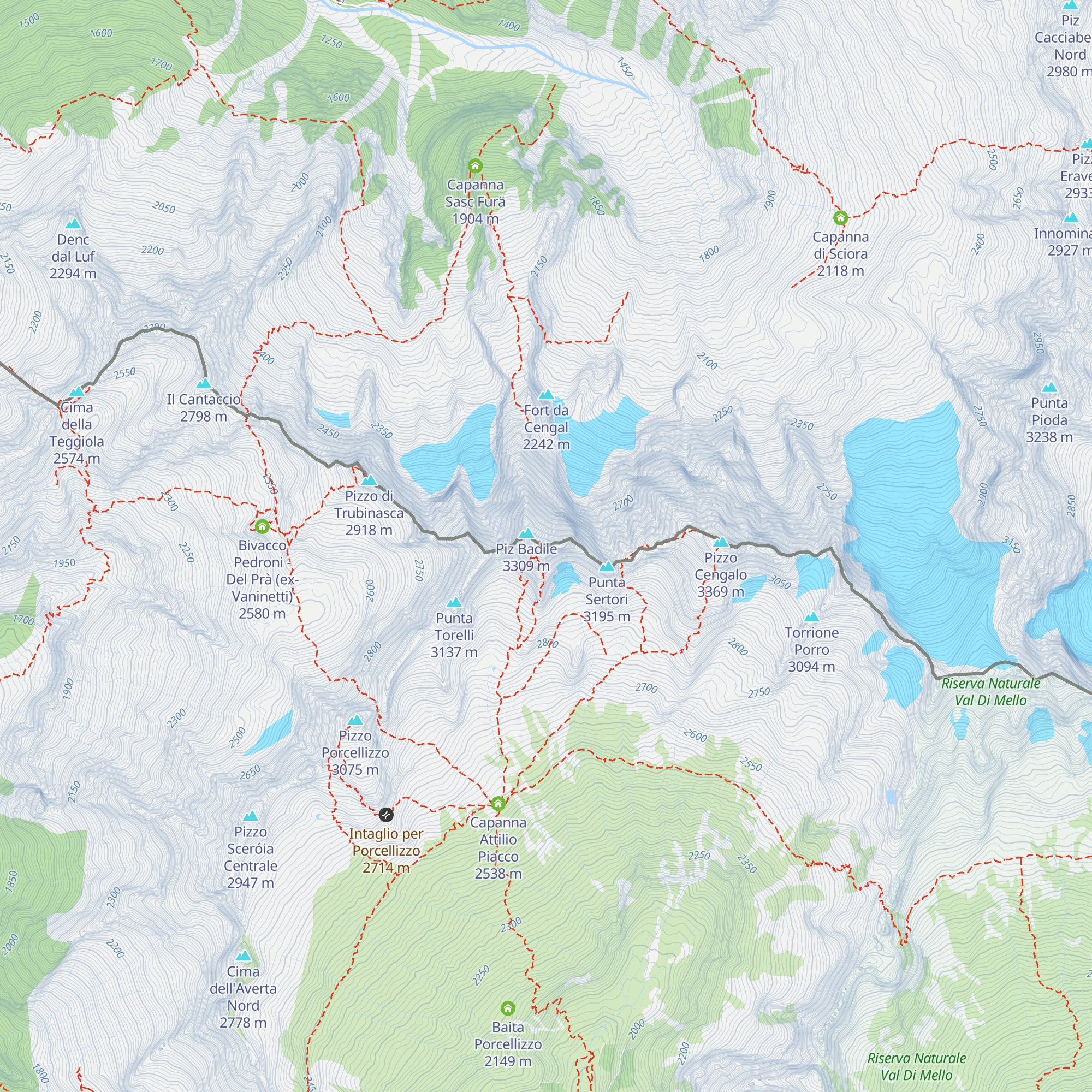 Bivacco Alfredo Redaelli map