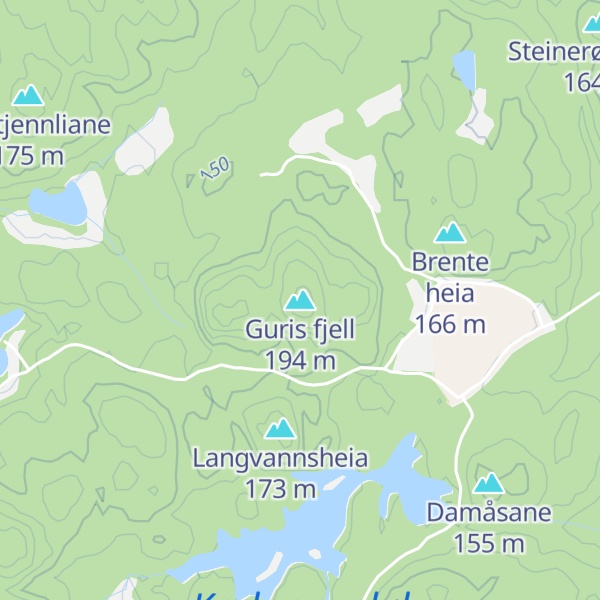 Map of Guris fjell