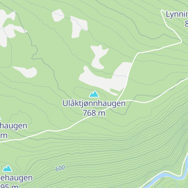 Map of Ulåktjønnhaugen