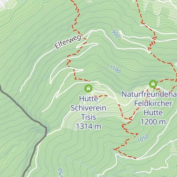 Map of Hütte Schiverein Tisis