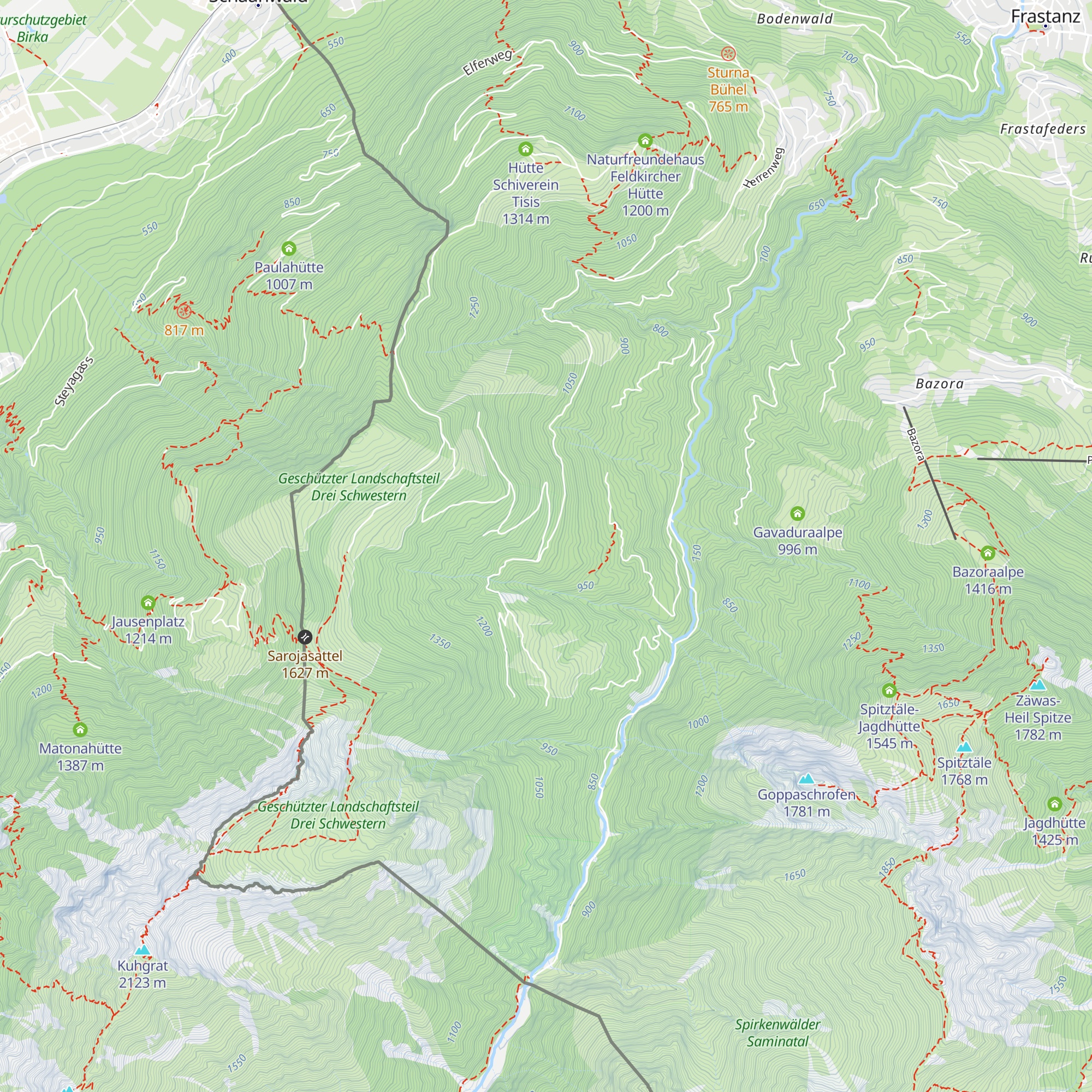 Plätzlehütte map