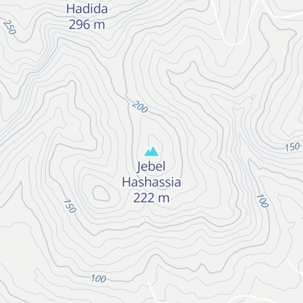 Map of Jebel Hashassia