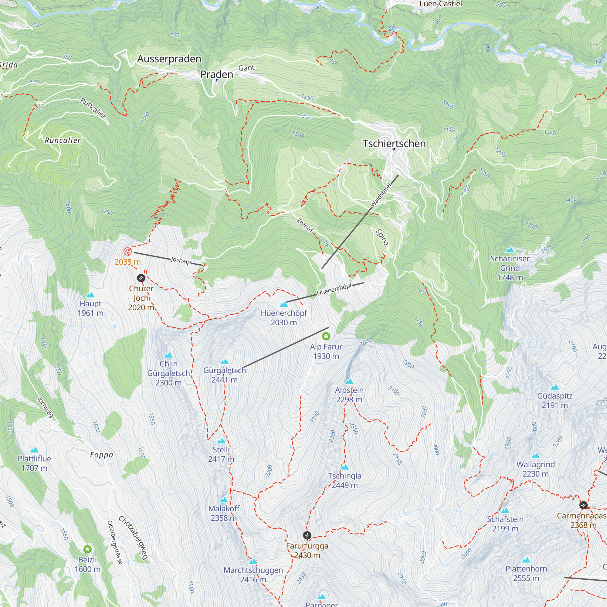 Bergrestaurant Hühnerköpfe map