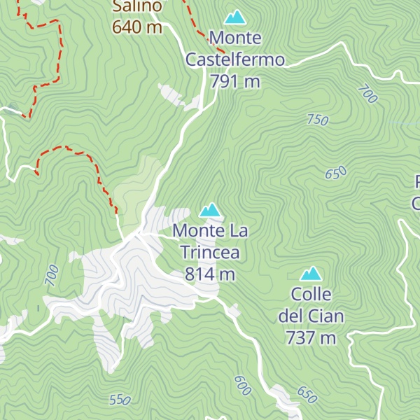 Map of Monte La Trincea