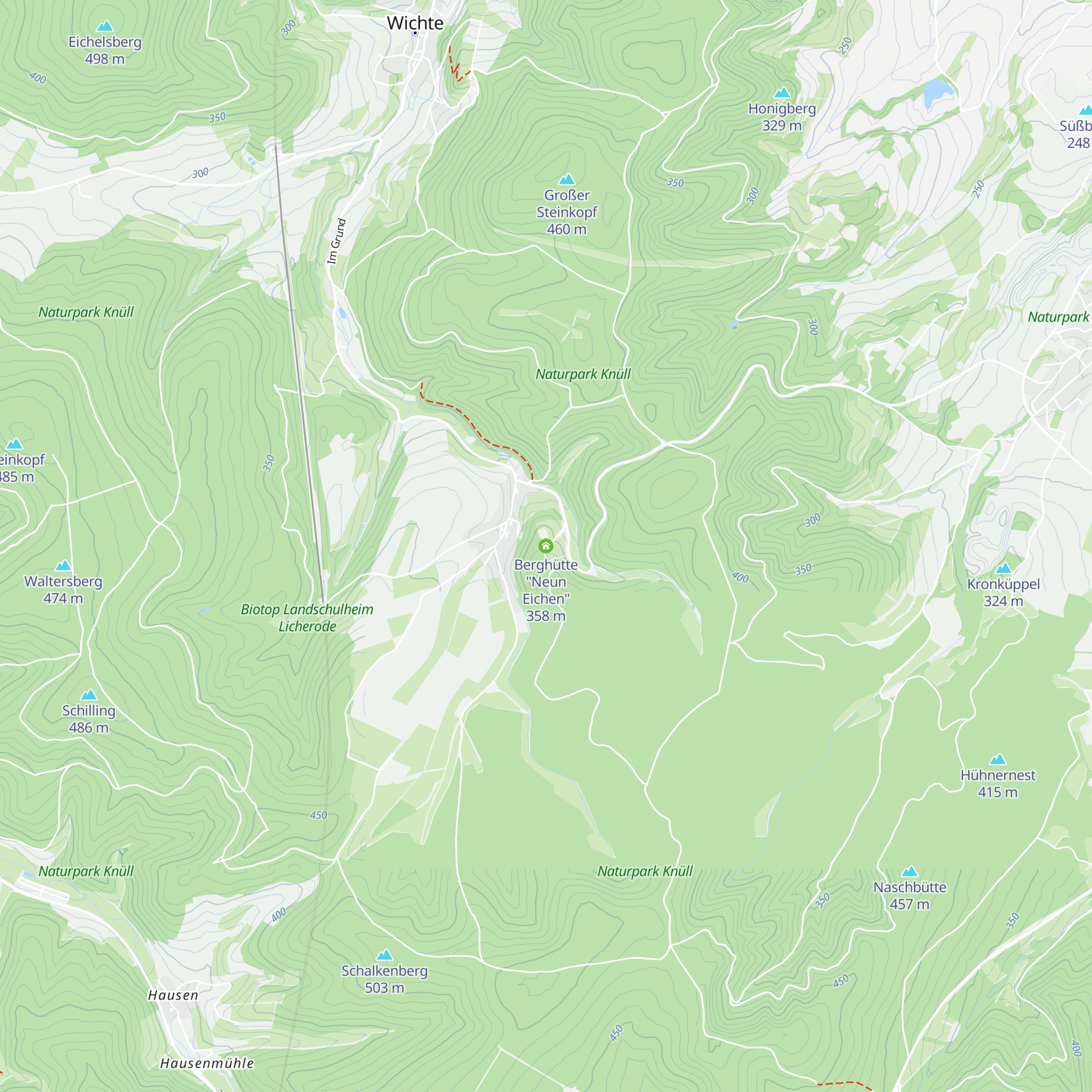 Berghütte "Neun Eichen" map
