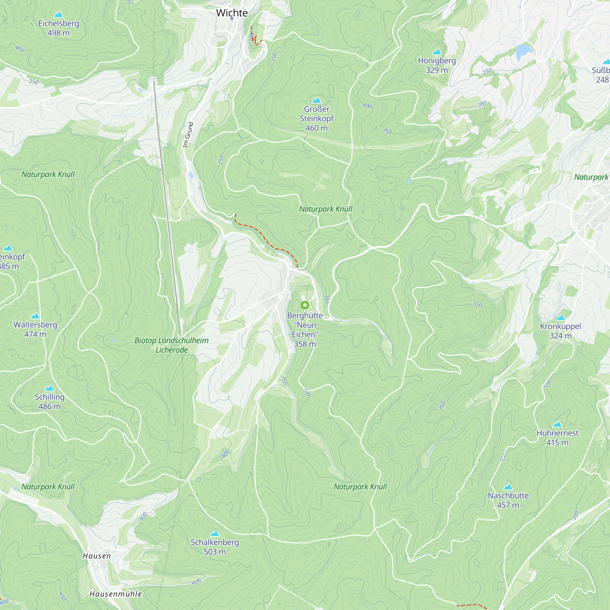 Berghütte "Neun Eichen" map