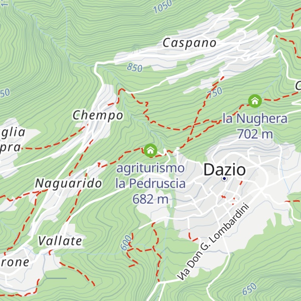 Map of agriturismo la Pedruscia