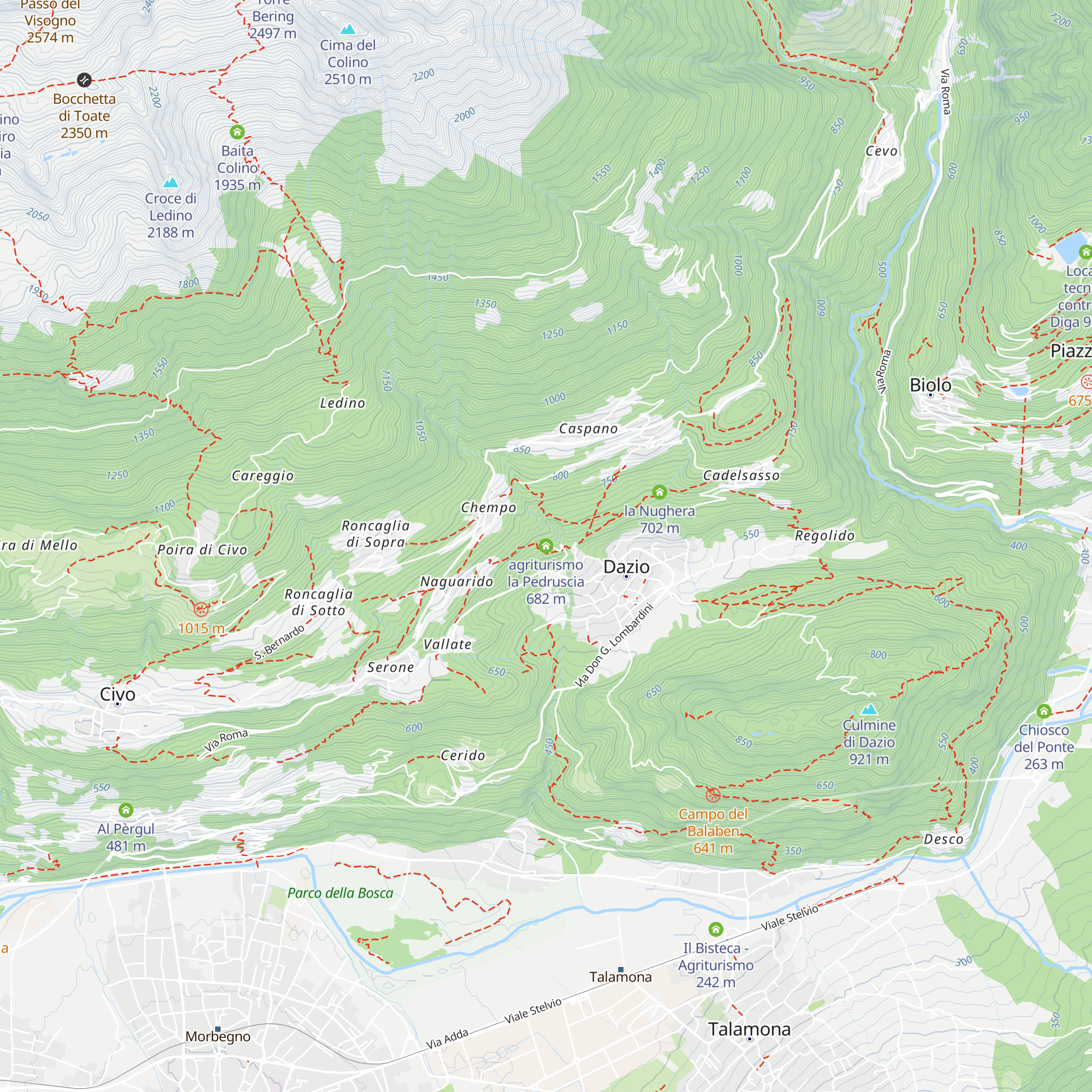 agriturismo la Pedruscia map