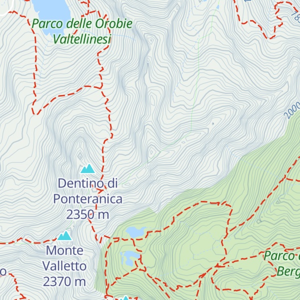 Map of Monte Ponteranica Orientale
