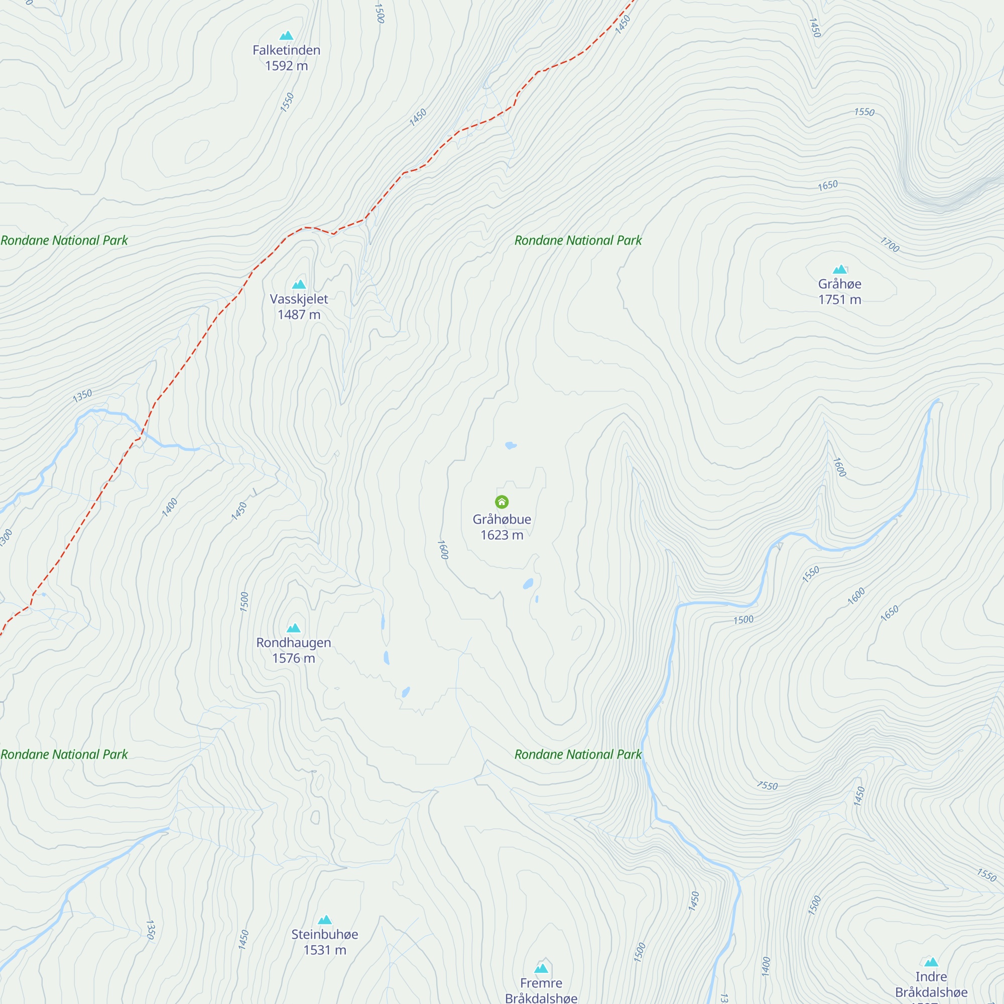 Gråhøbue map