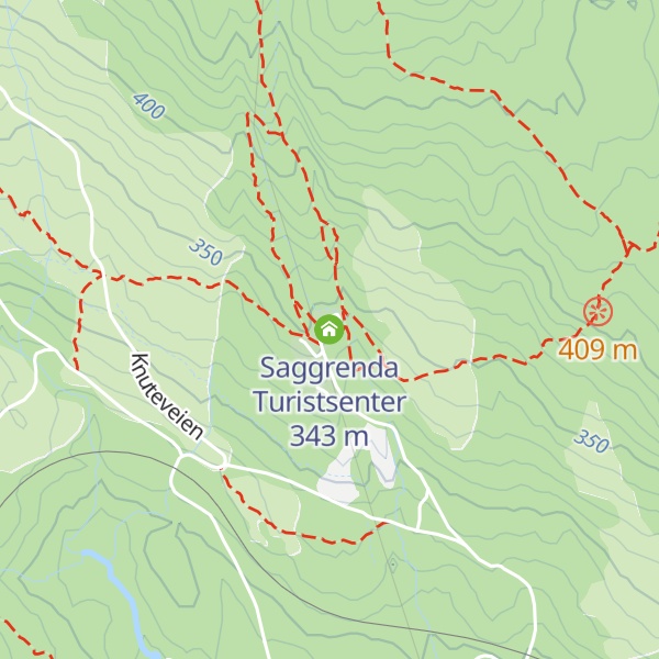 Map of Saggrenda Turistsenter