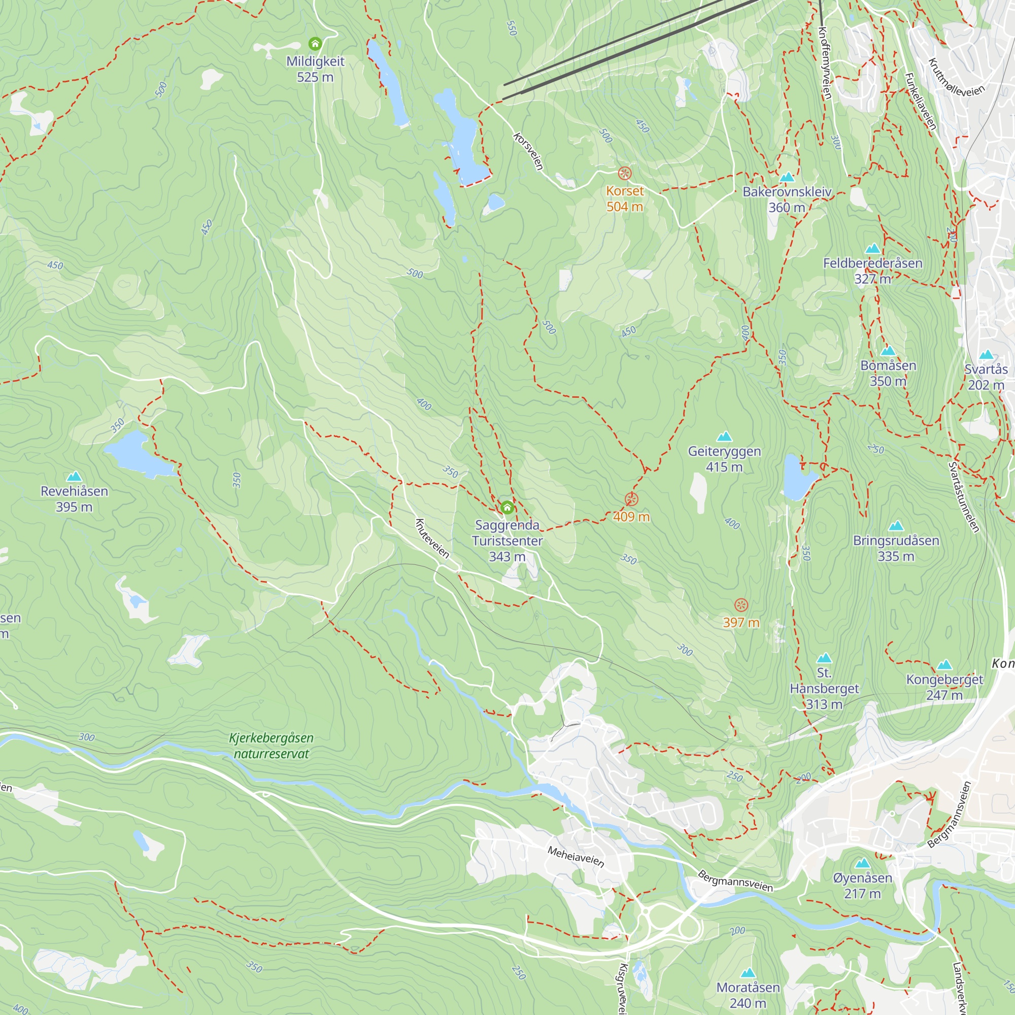Saggrenda Turistsenter map