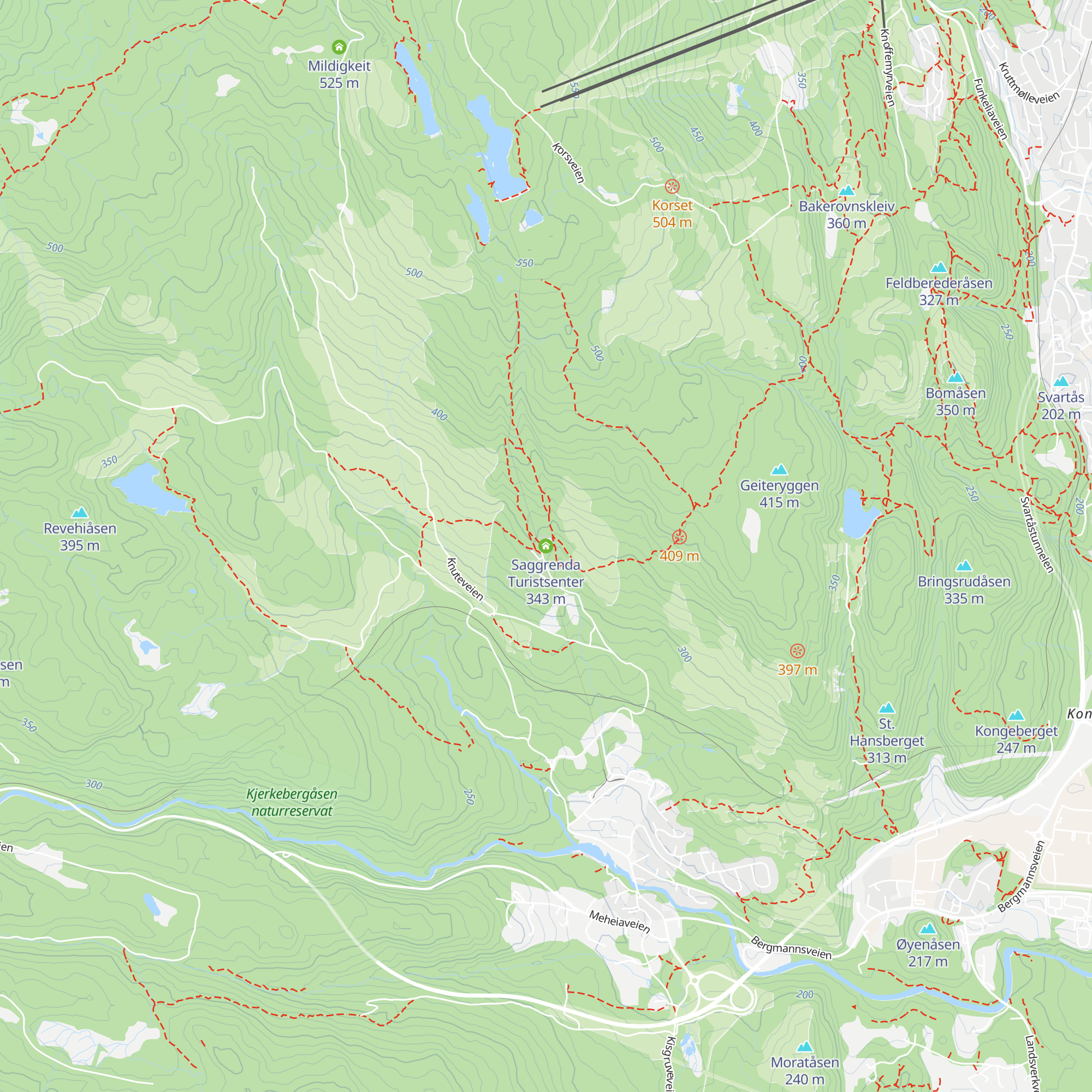 Saggrenda Turistsenter map