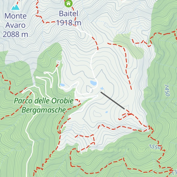Map of Rifugio albergo Monte Avaro