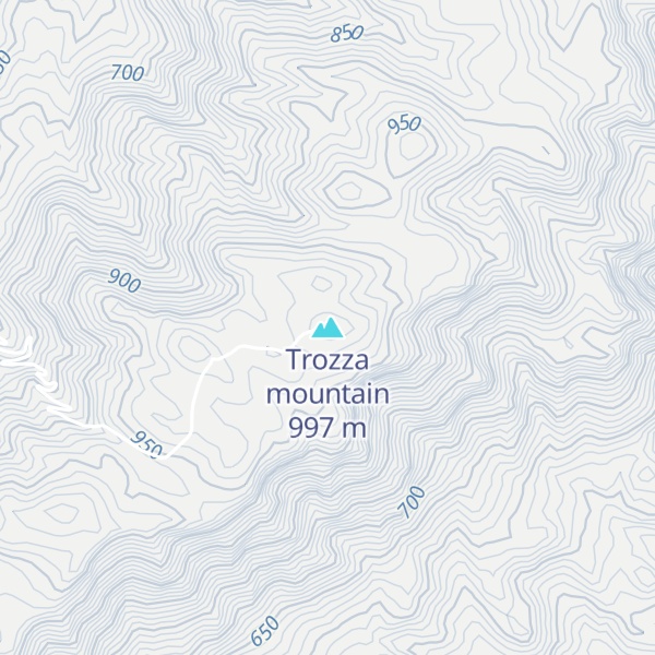 Map of Trozza mountain