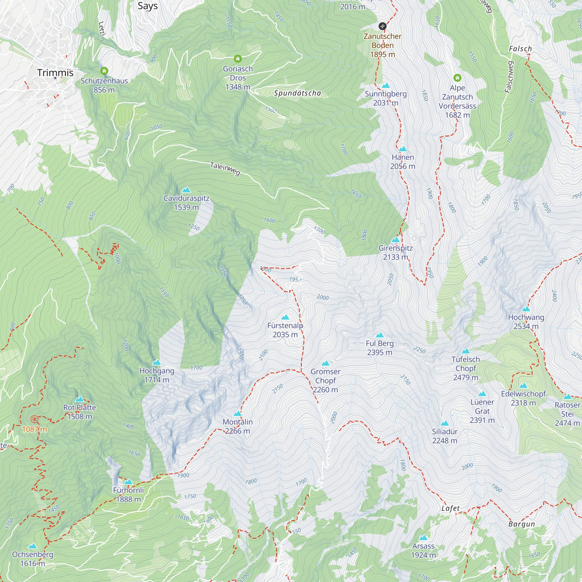 Obersäss map