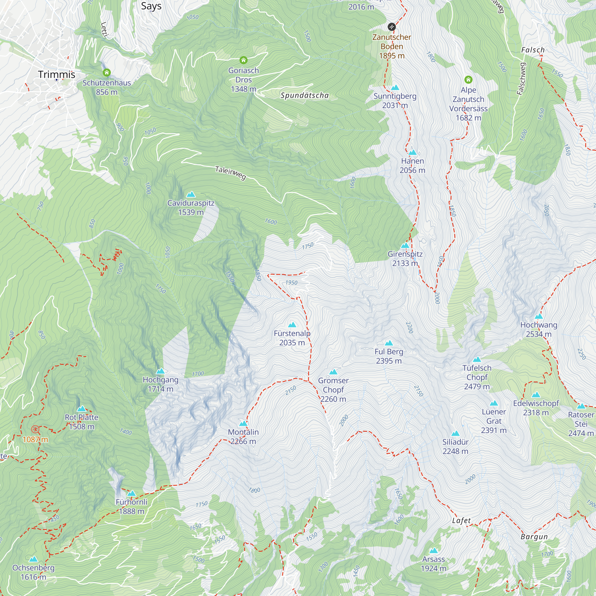 Obersäss map