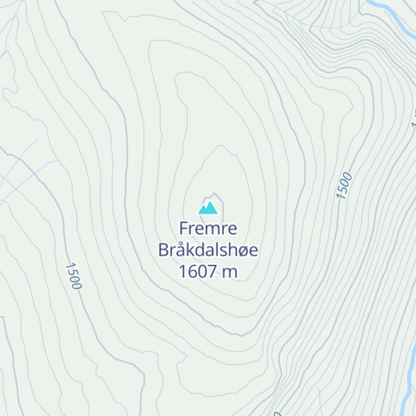 Map of Fremre Bråkdalshøe