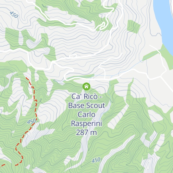 Map of Ca' Ricò - Base Scout Carlo Rasperini