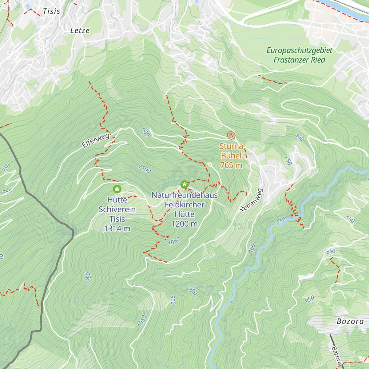 Naturfreundehaus Feldkircher Hütte map