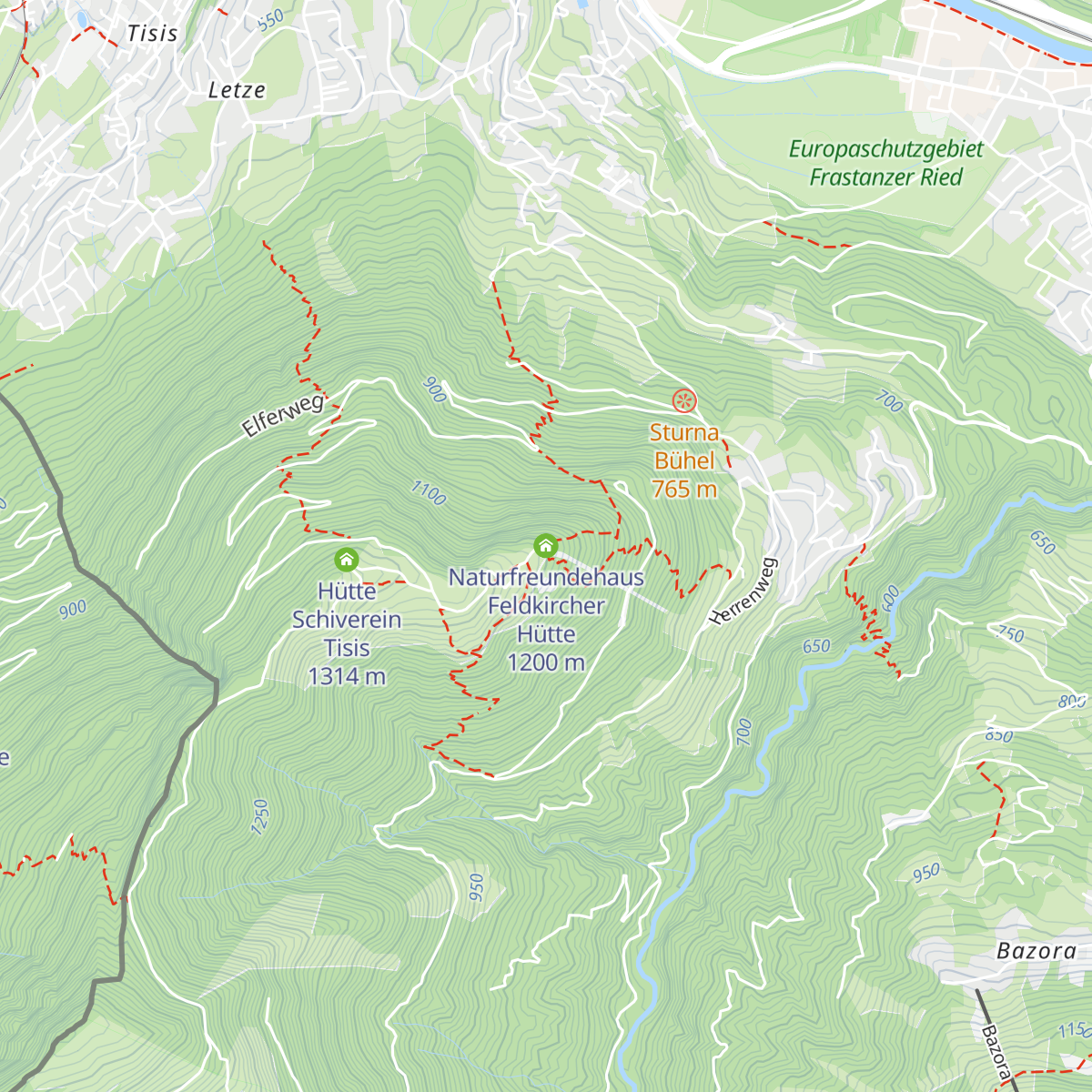 Naturfreundehaus Feldkircher Hütte map