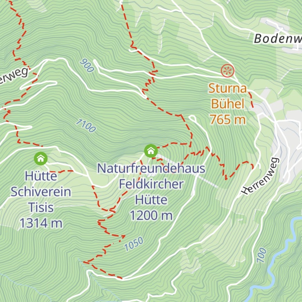 Map of Naturfreundehaus Feldkircher Hütte