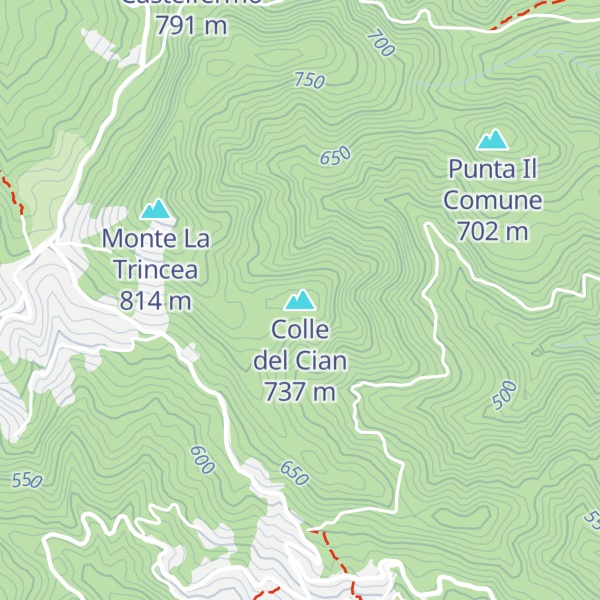 Map of Colle del Cian