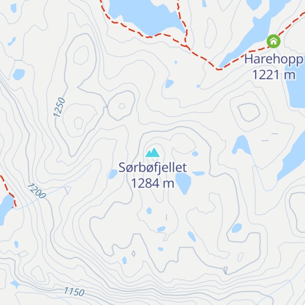 Map of Sørbøfjellet