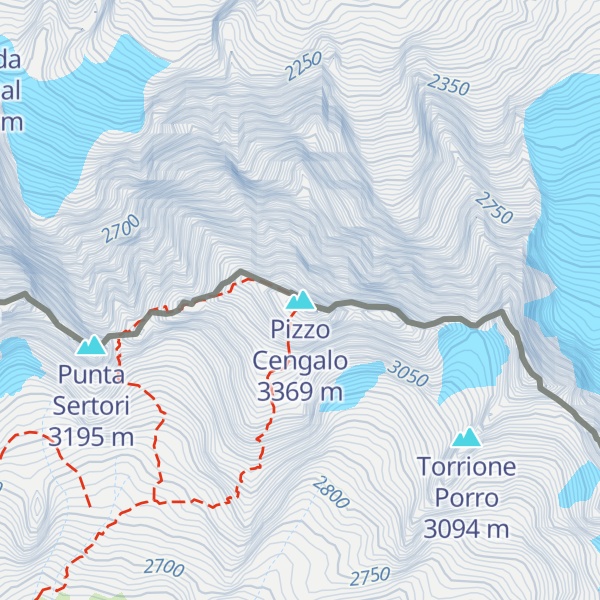 Map of Pizzo Cengalo