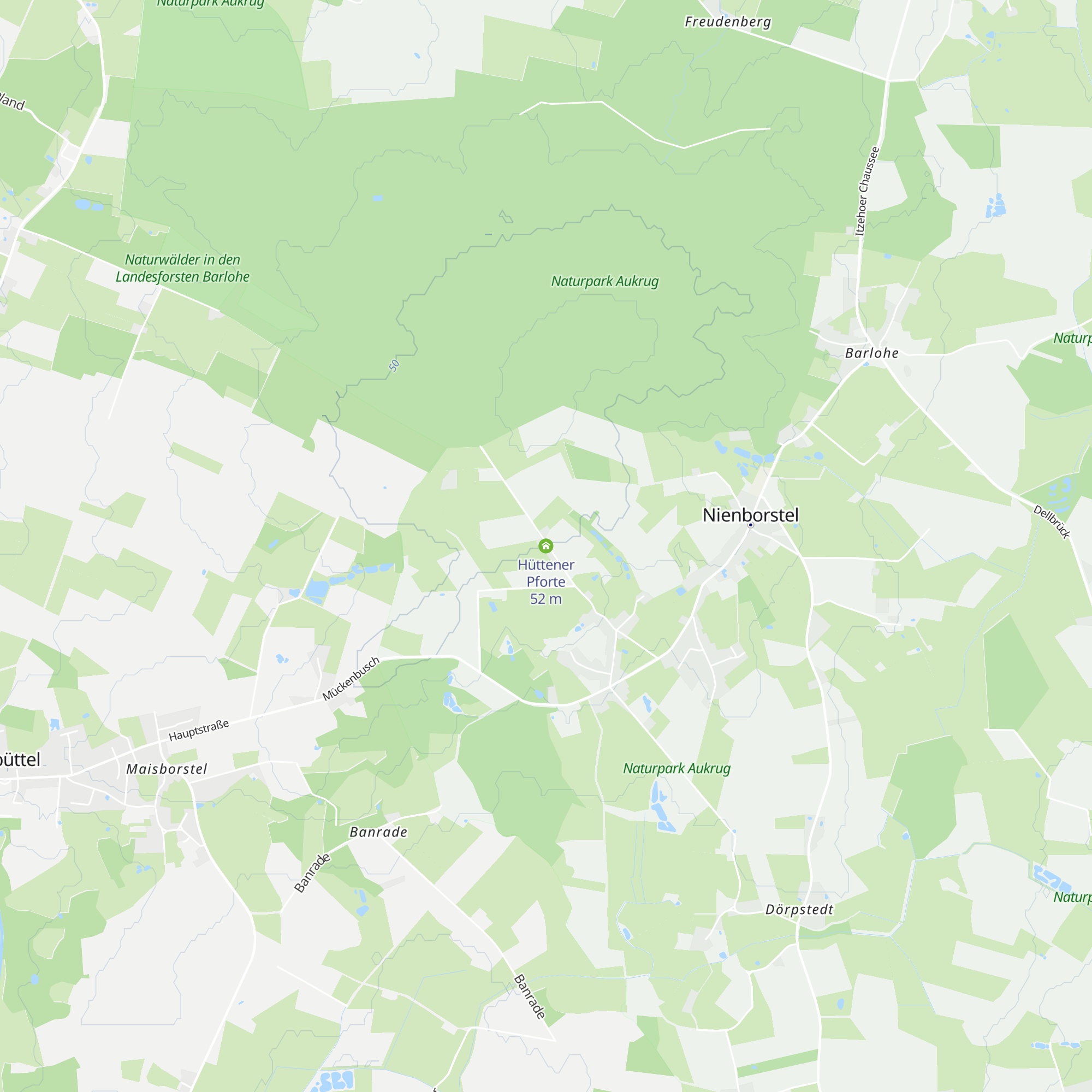 Hüttener Pforte map