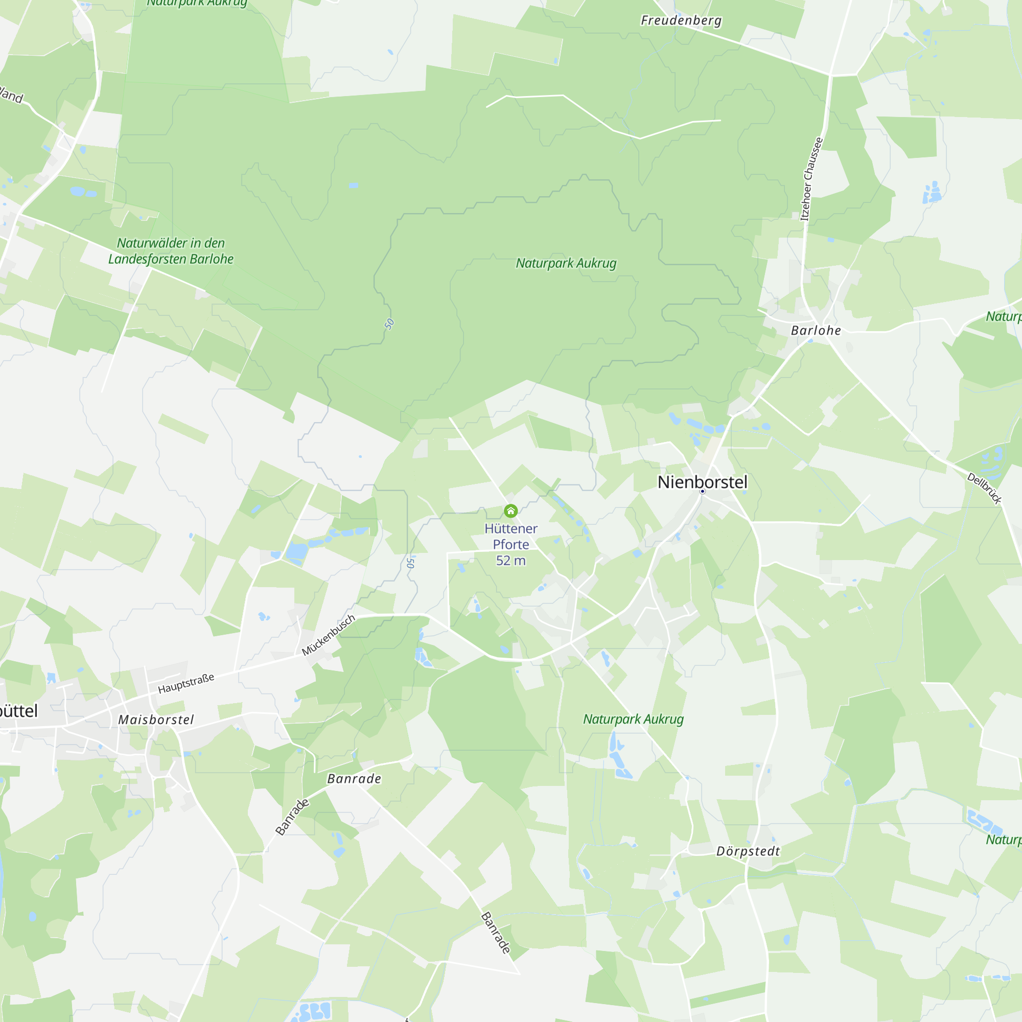 Hüttener Pforte map