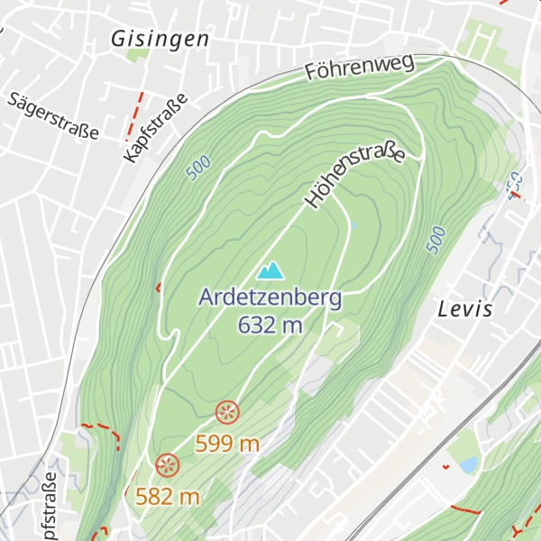 Map of Ardetzenberg