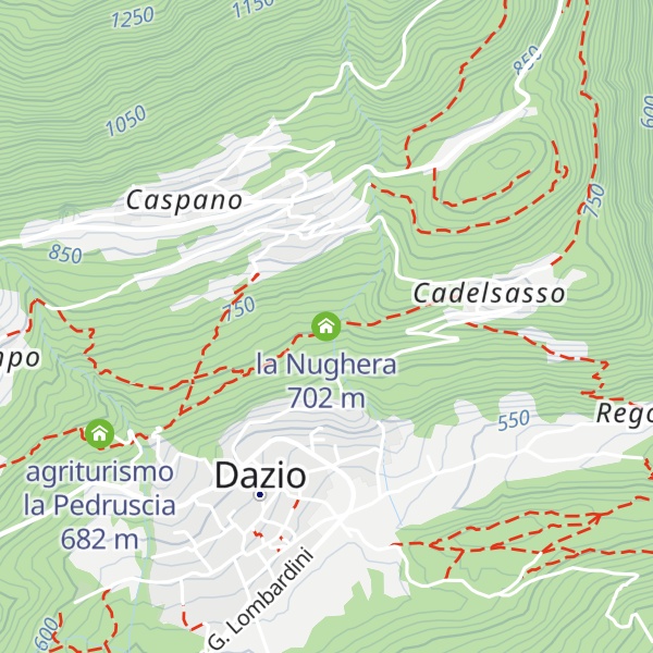 Map of la Nughera