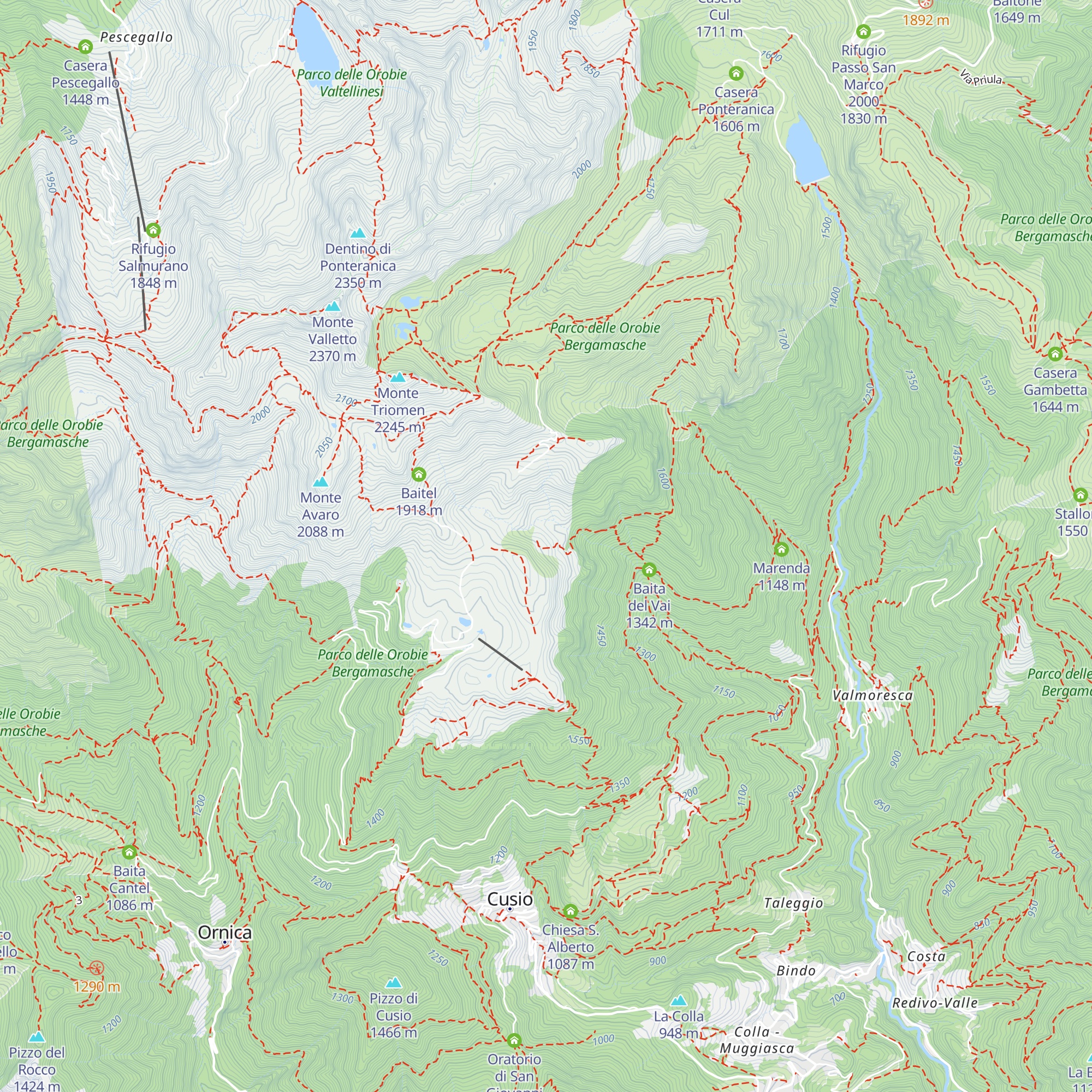 Baita Endos map
