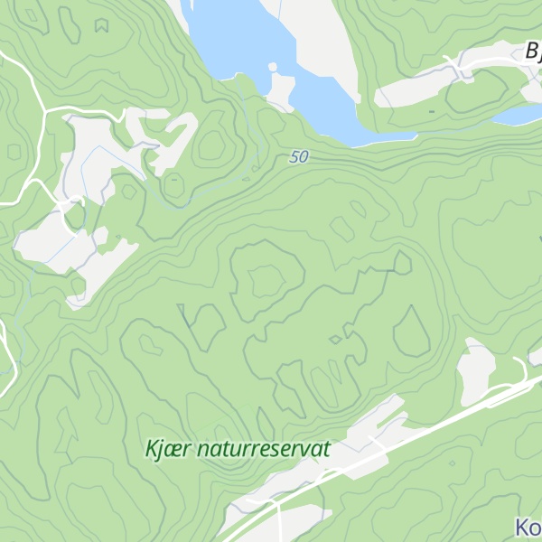 Map of Kjæråsen