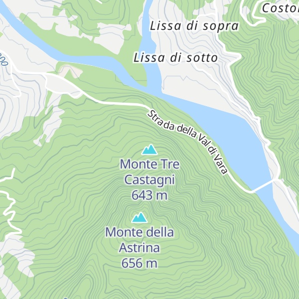 Map of Monte Tre Castagni