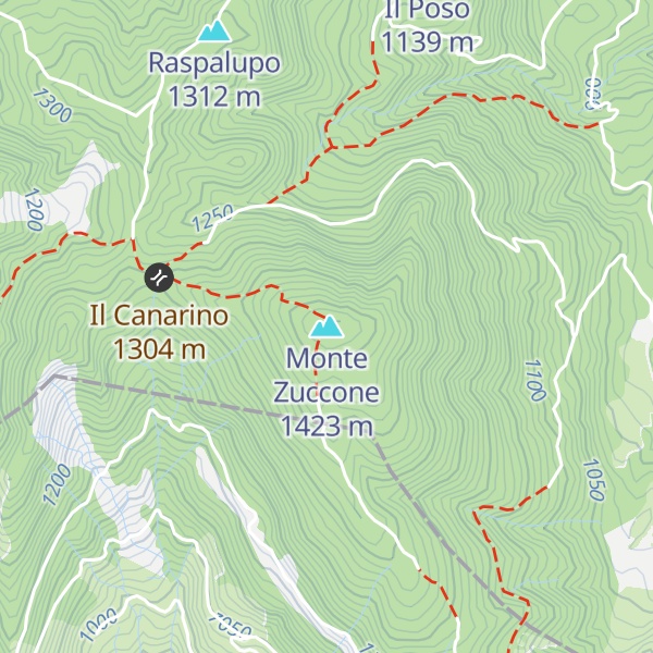 Map of Monte Zuccone