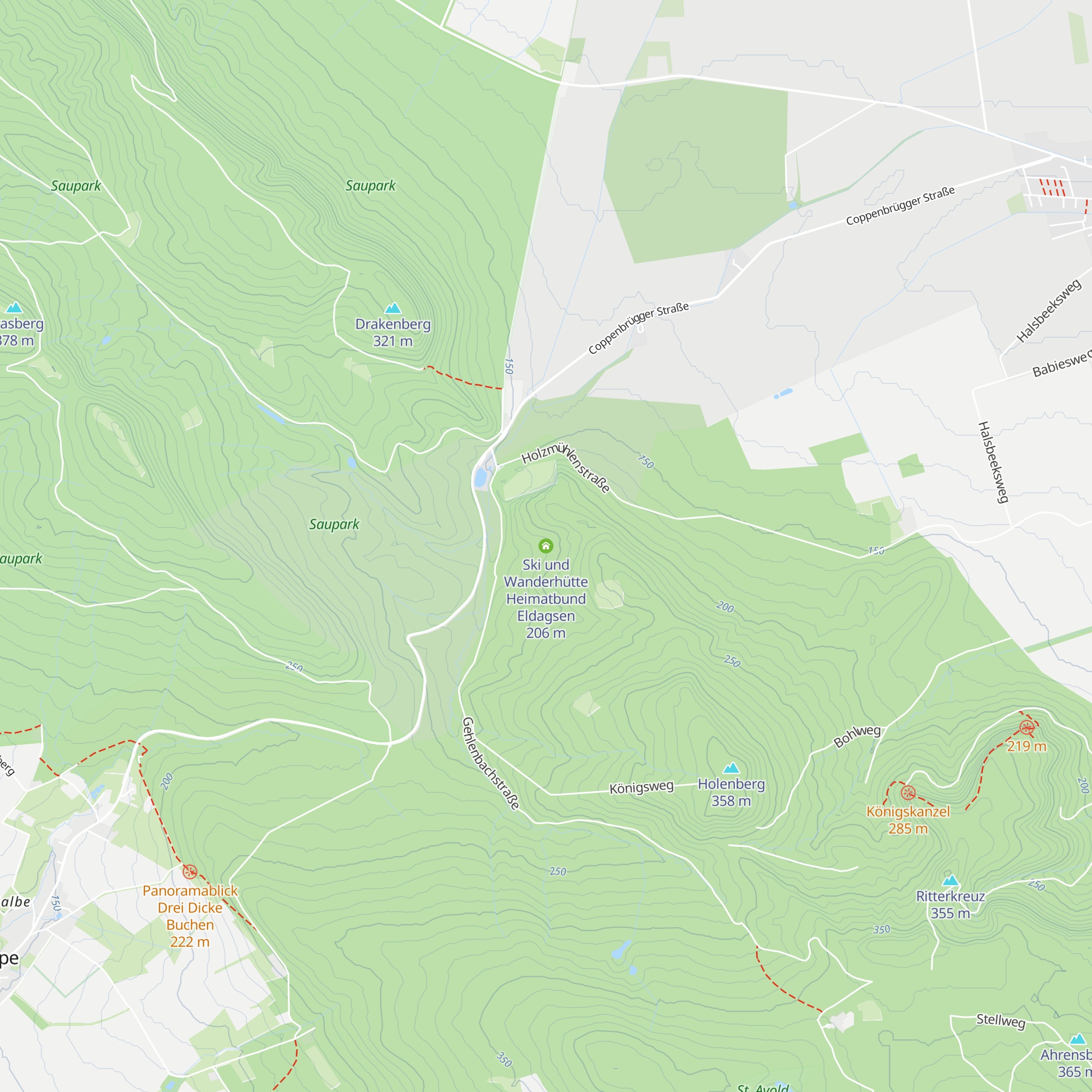Ski und Wanderhütte Heimatbund Eldagsen map