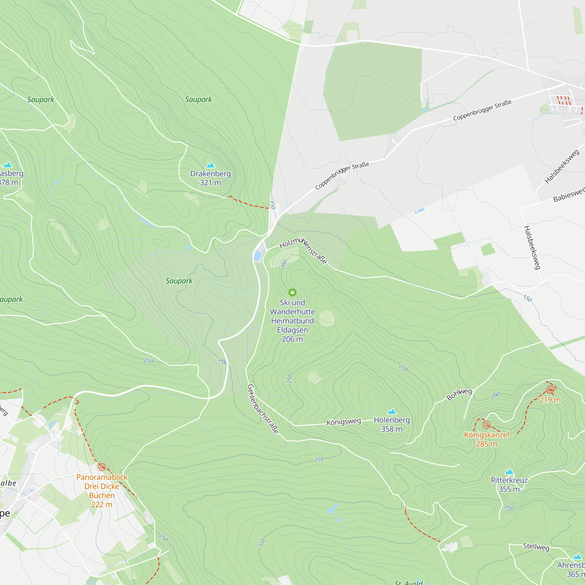 Ski und Wanderhütte Heimatbund Eldagsen map