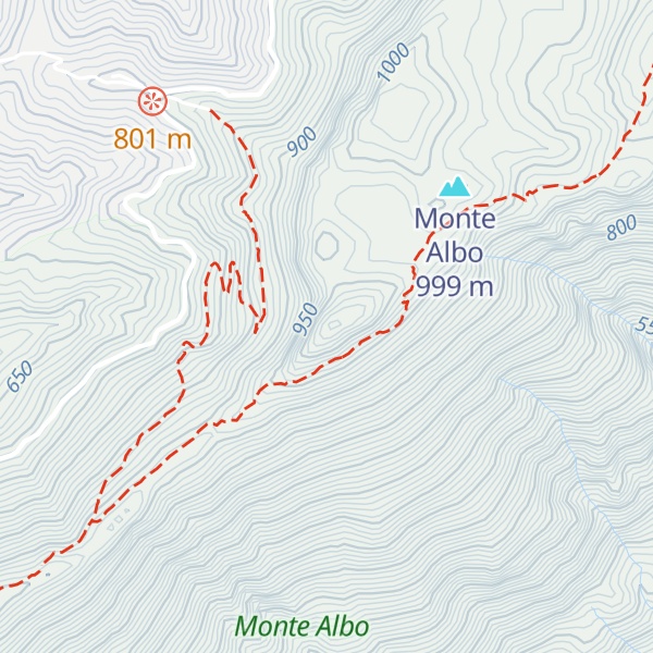 Map of Punta Su Mutucrone