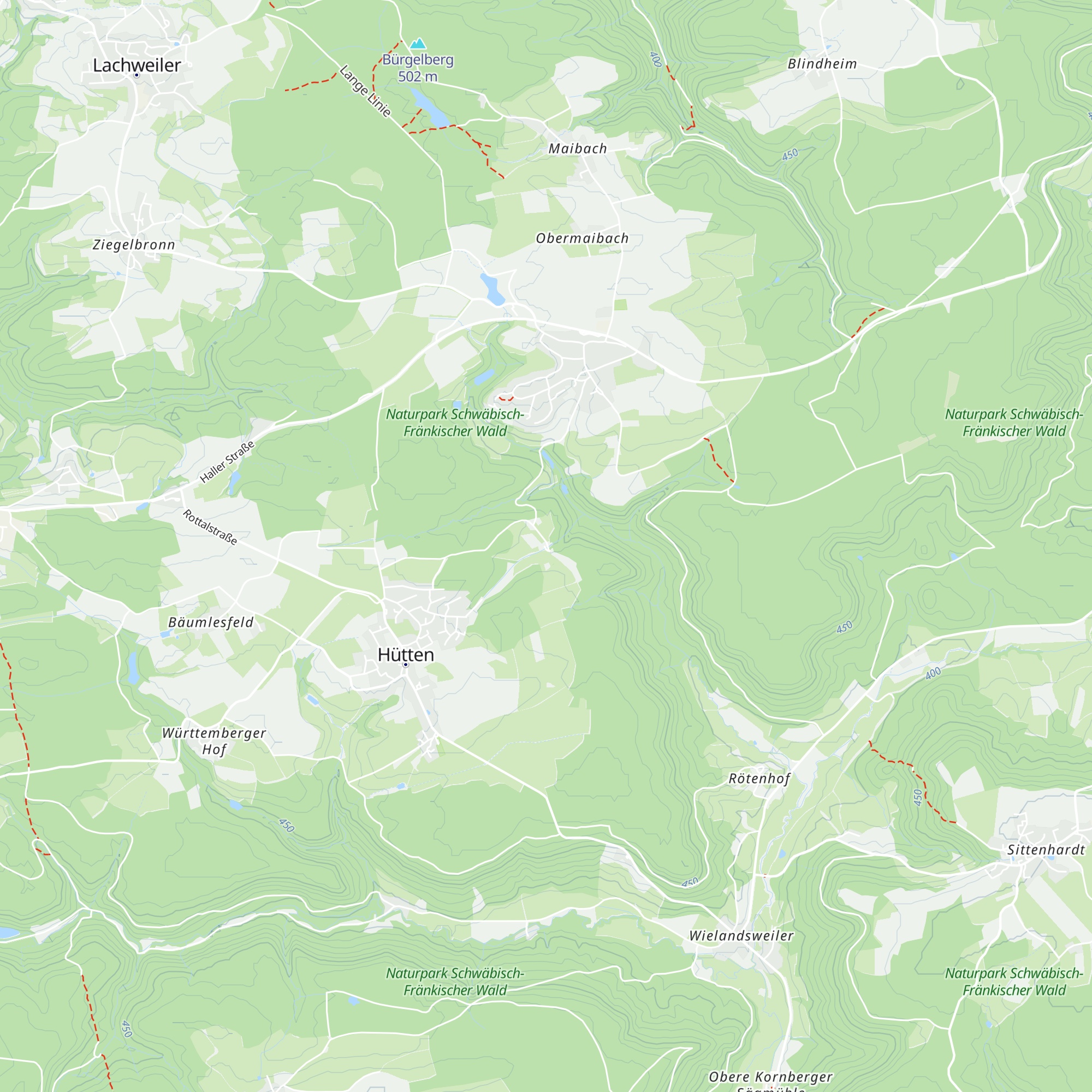 Aschenhütte (Hütten) map