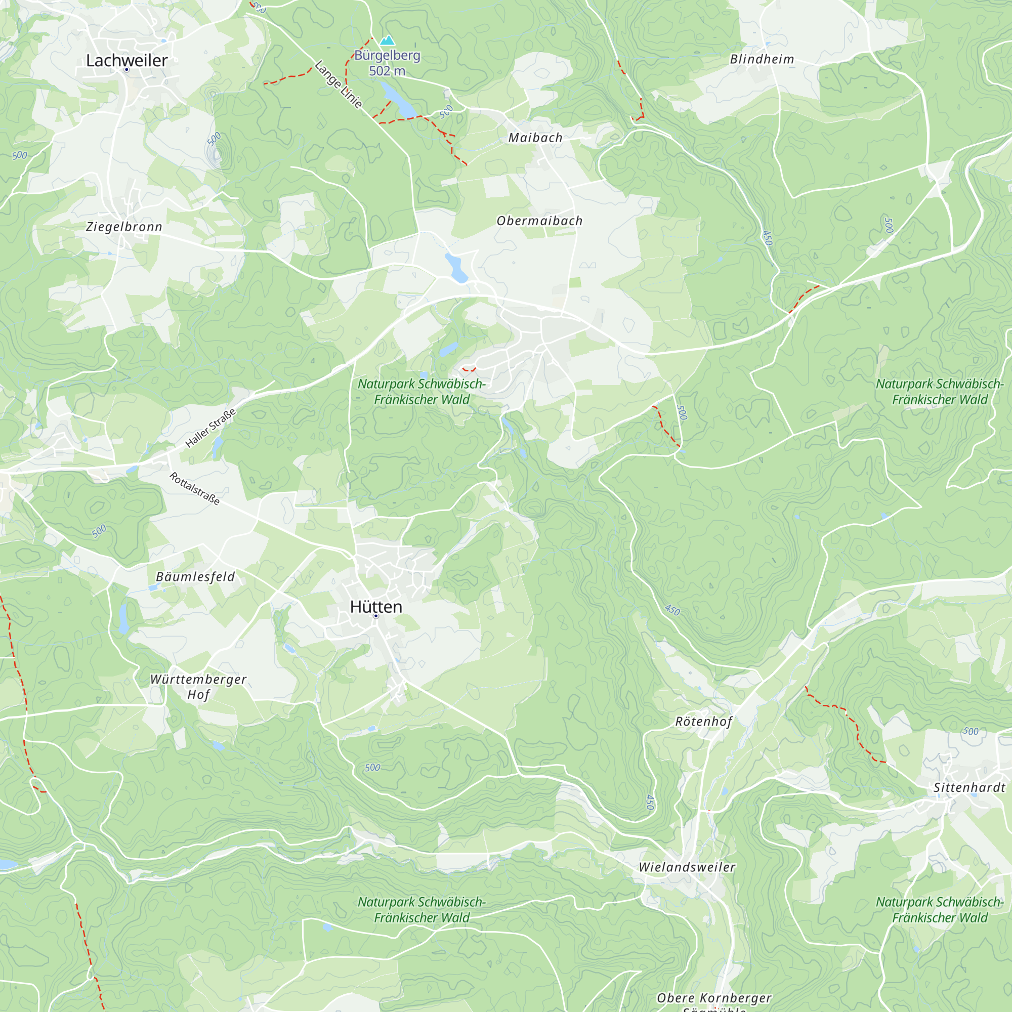 Aschenhütte (Hütten) map