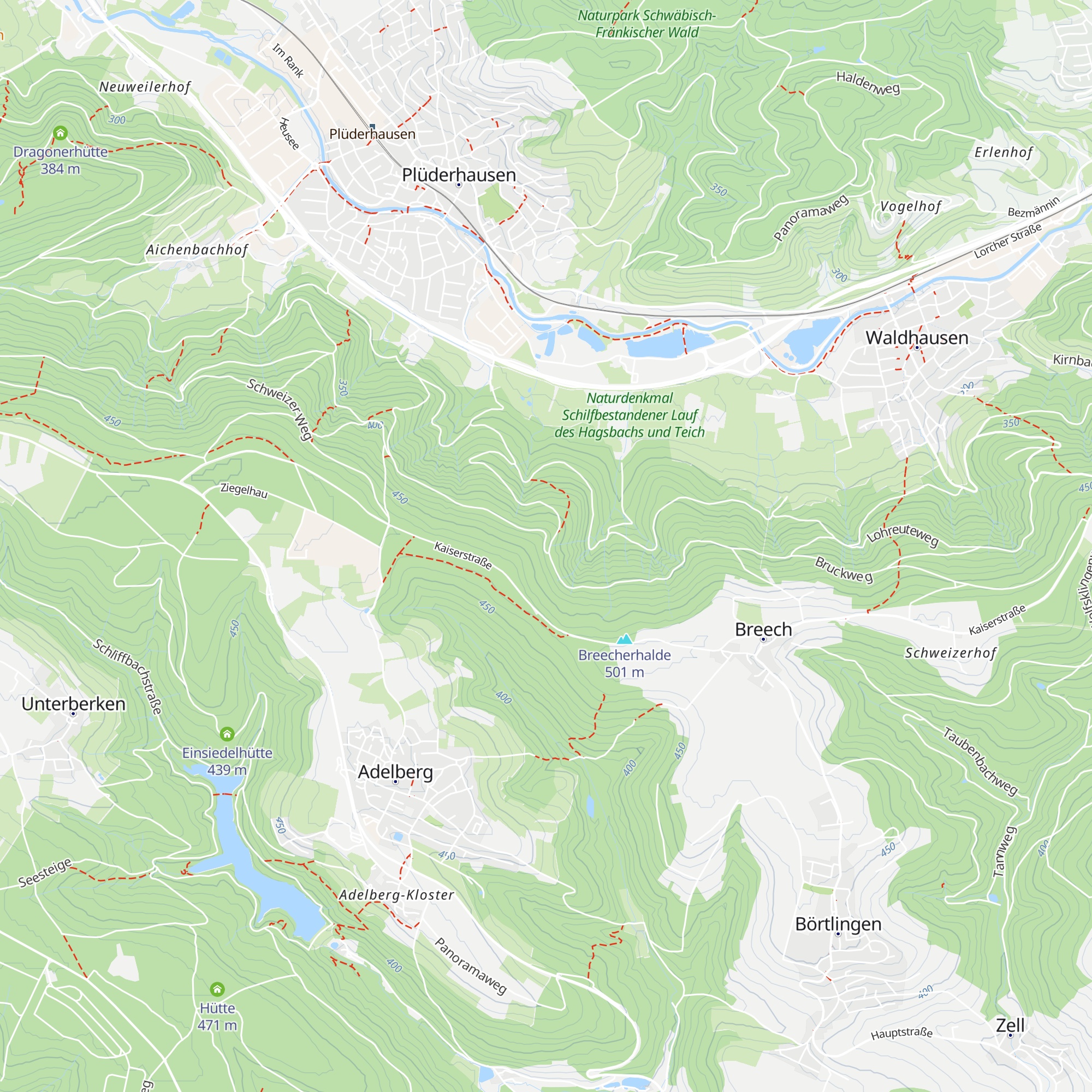 Rehhaldenhütte map