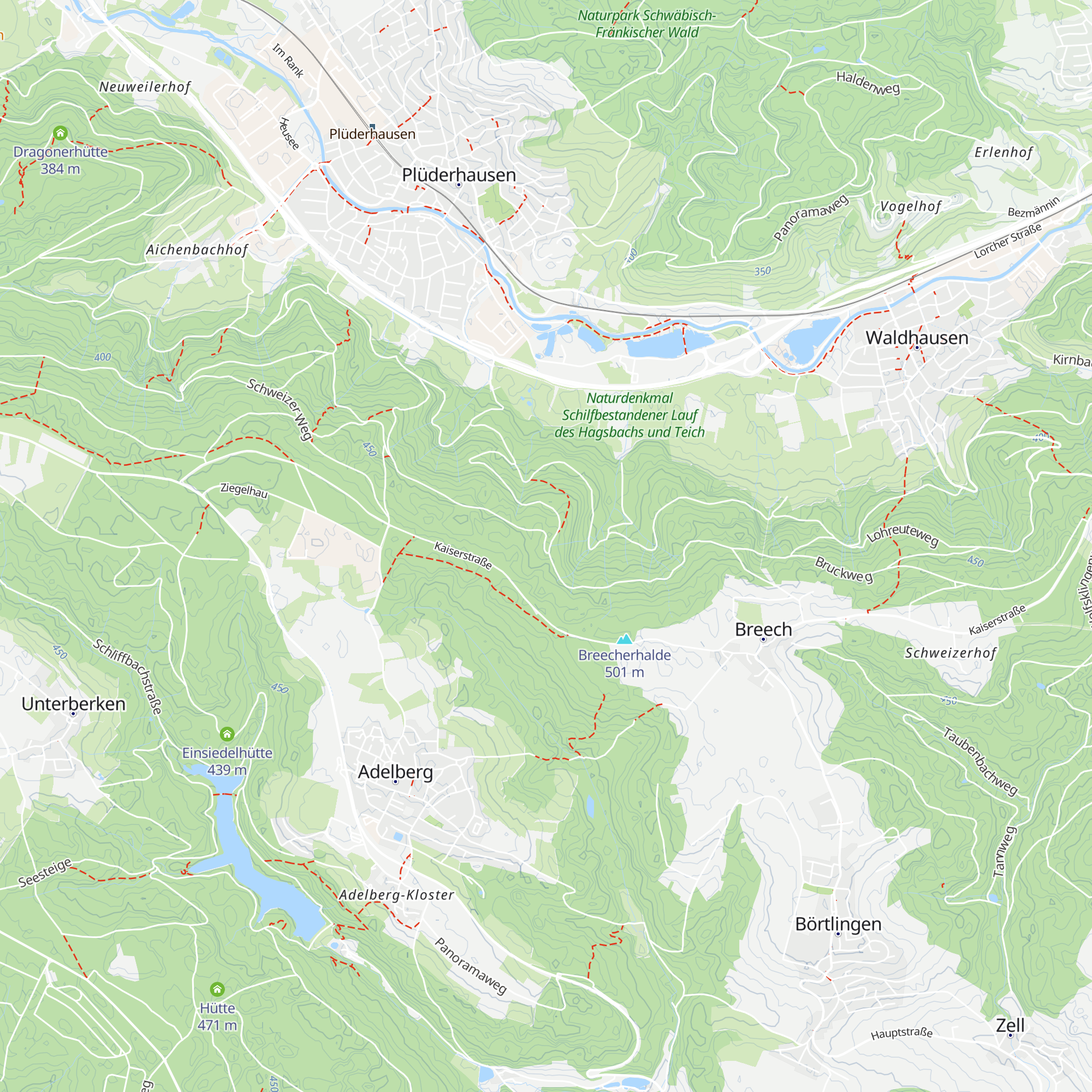 Rehhaldenhütte map