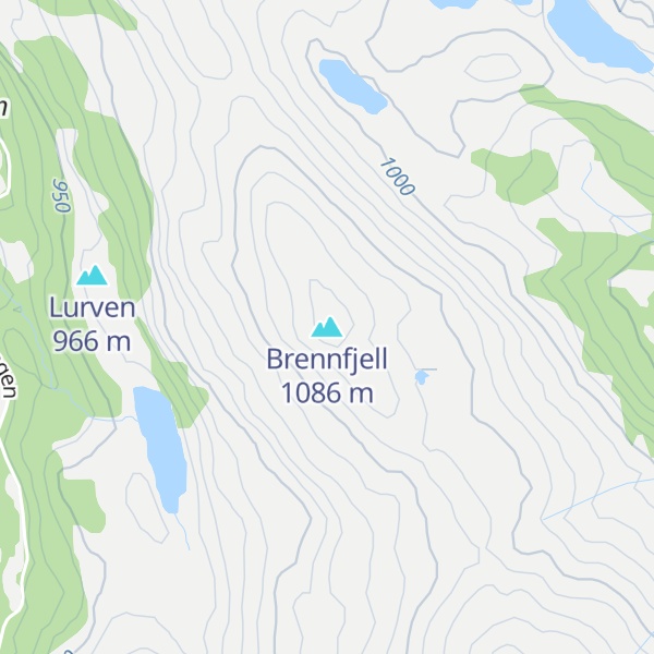 Map of Brennfjell